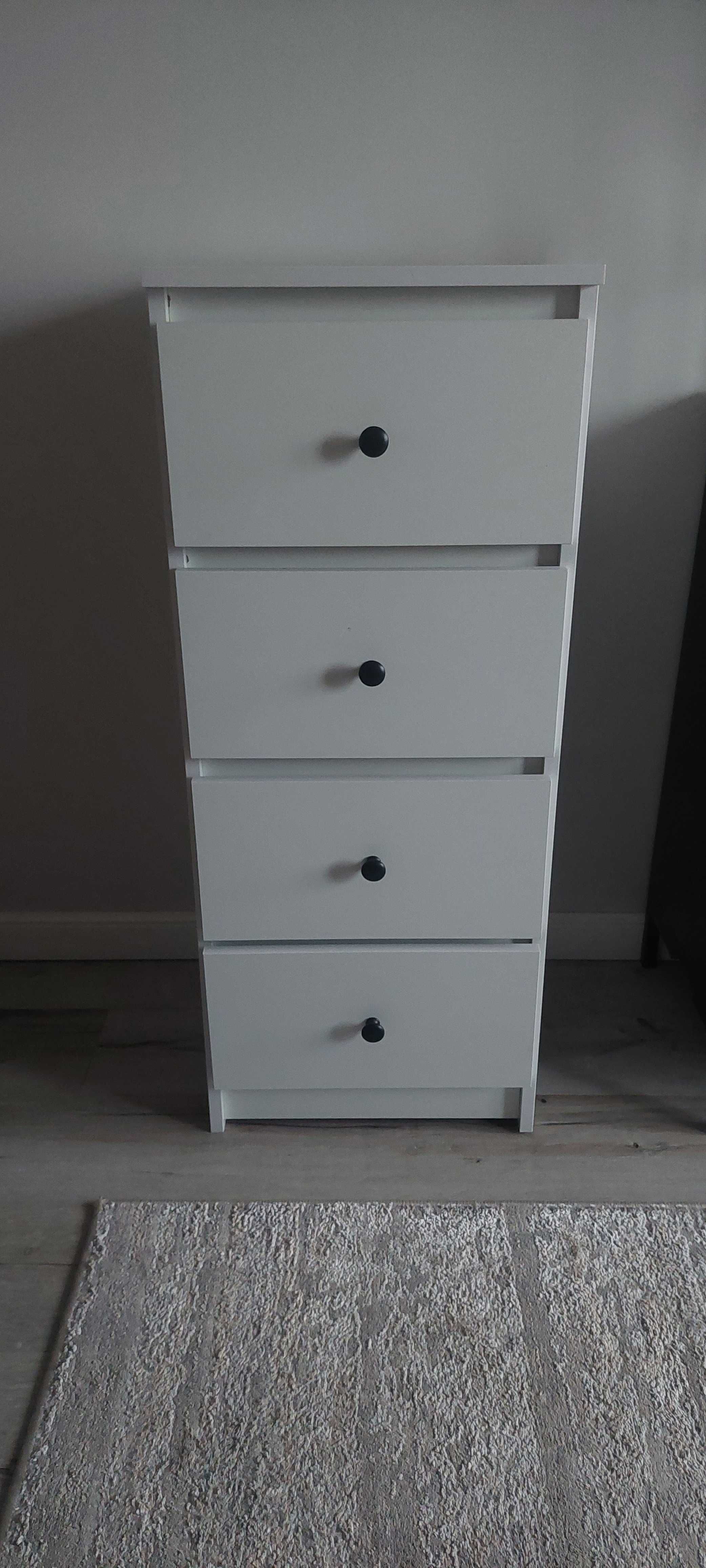 Komoda biała 4 szuflady