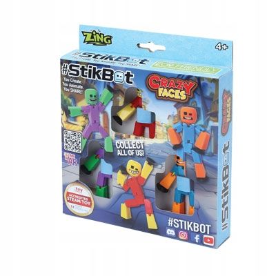 STIKBOT Stik Bot CRAZY FACES 3szt zestaw figurek figurki Animacji S153