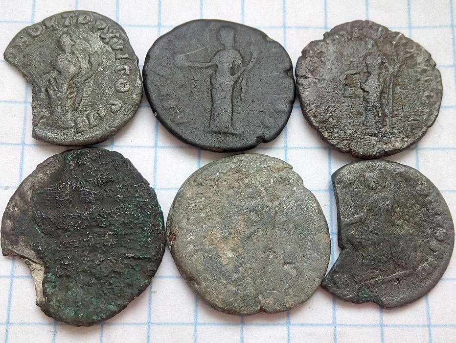 Денарії римські:срібло,лімес:Адріан,Траян,Комод,Пій та ін.Чудовий стан