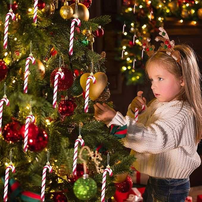 Bombki laski cukrowe 6 szt plastikowe