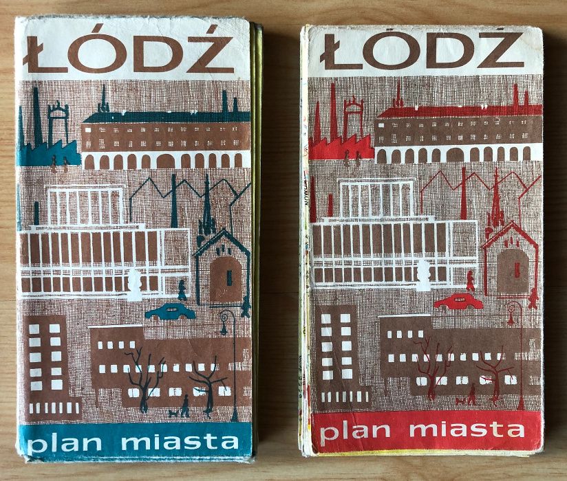 Łódź, plan miasta, 1986