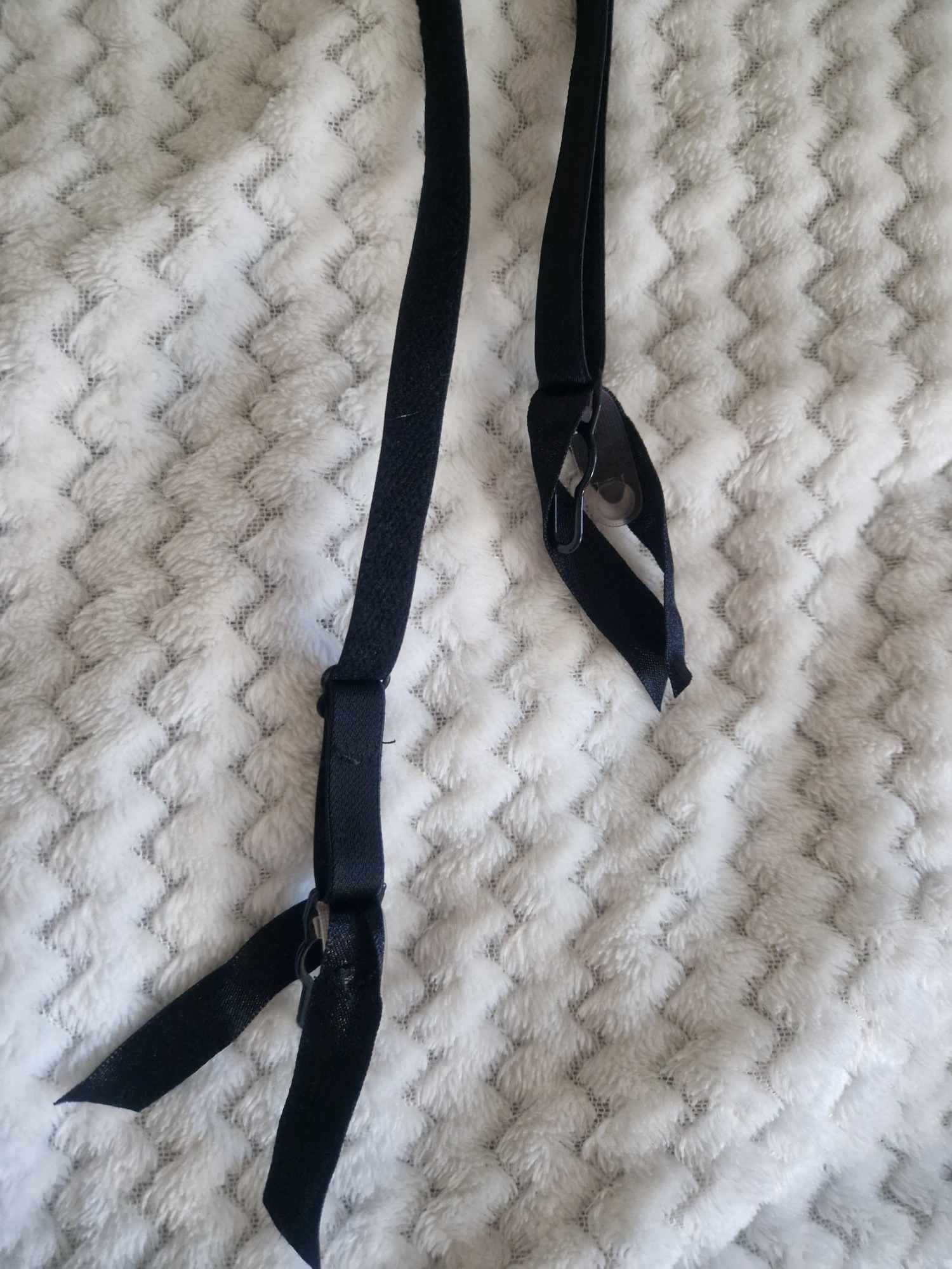 Pas do pończoch fioletowo-czarny koronka rozm. S obwód 76 cm