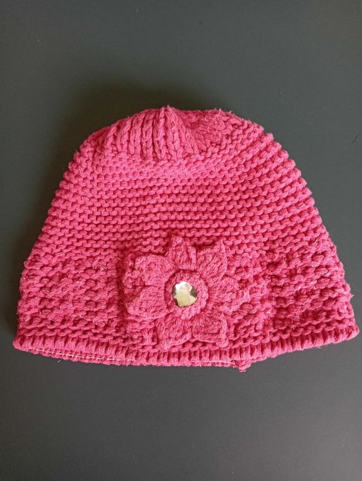 Шапочка рожева бавовняна