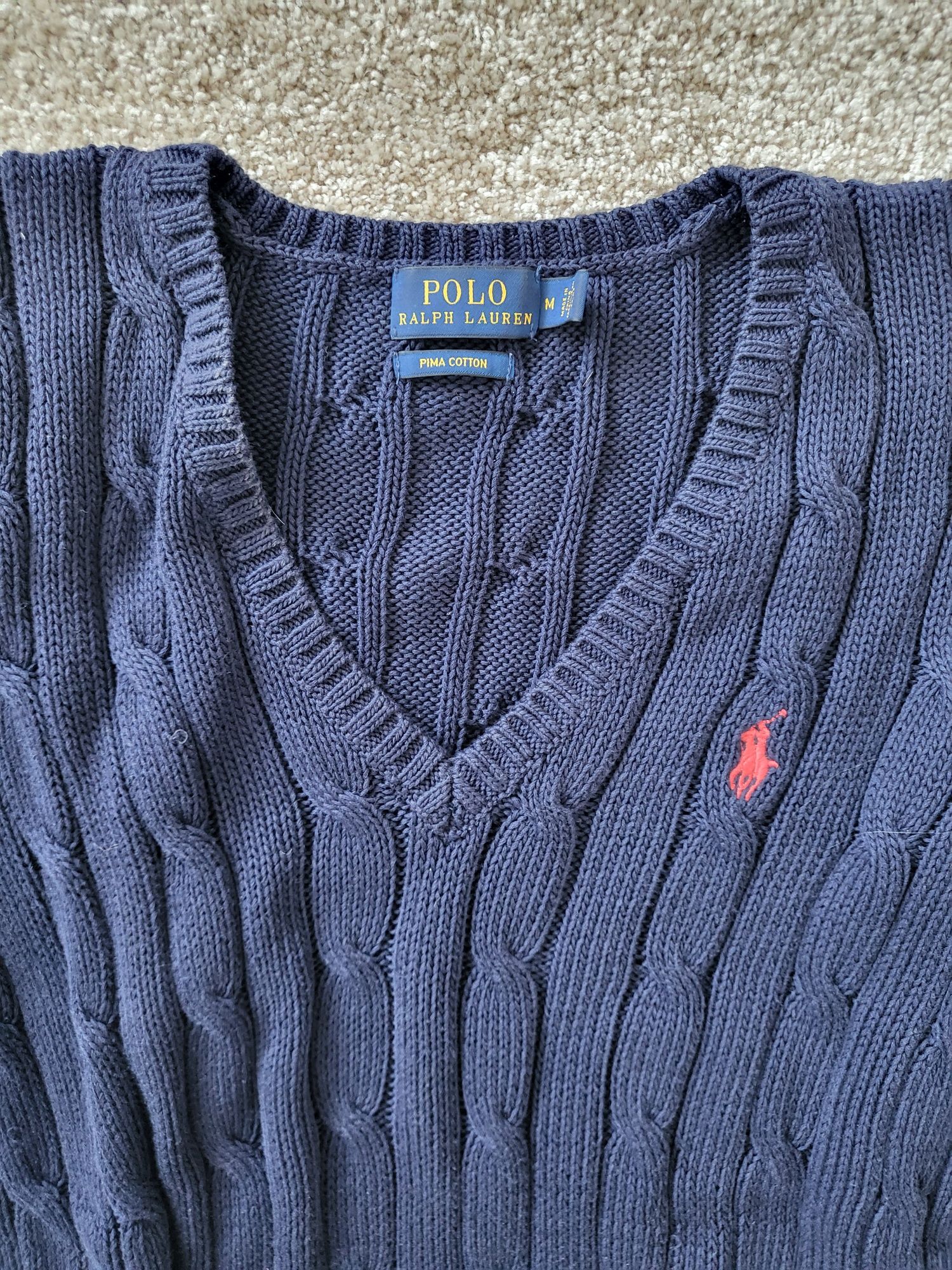 Sweter Ralph Lauren Polo granat logo