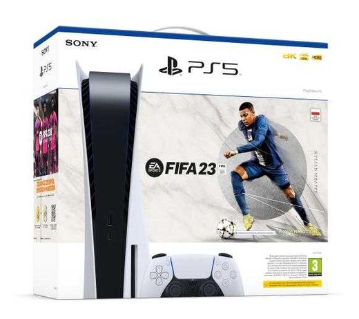 Konsola PlayStation 5 (PS5) z napędem + FIFA 23 NOWA! paragon/faktura