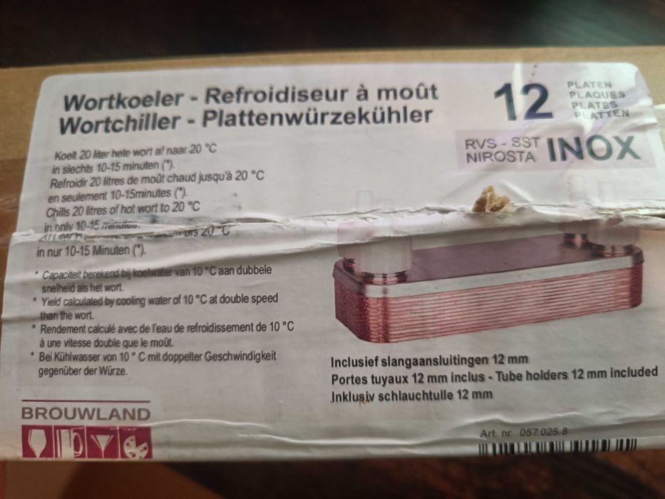 Chiller de Mosto Brouwland – 12 Placas