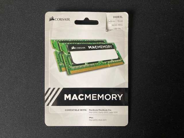 Pamięć RAM 16GB 1600Mhz DDR3L Corsair MacMemory (2x 8GB)