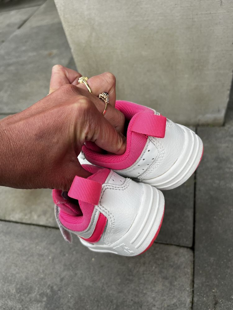 Nike r. 28,5 adidasy dla dziewczynki biale rozowe neonowe