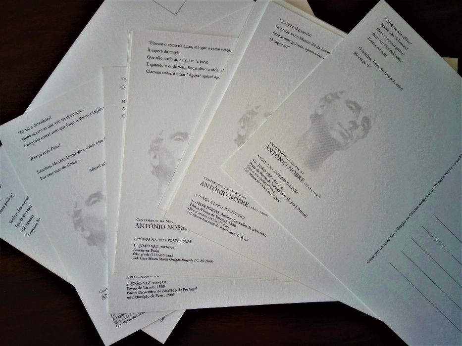 coleção 14 postais António Nobre (comemorativa do centenário da morte
