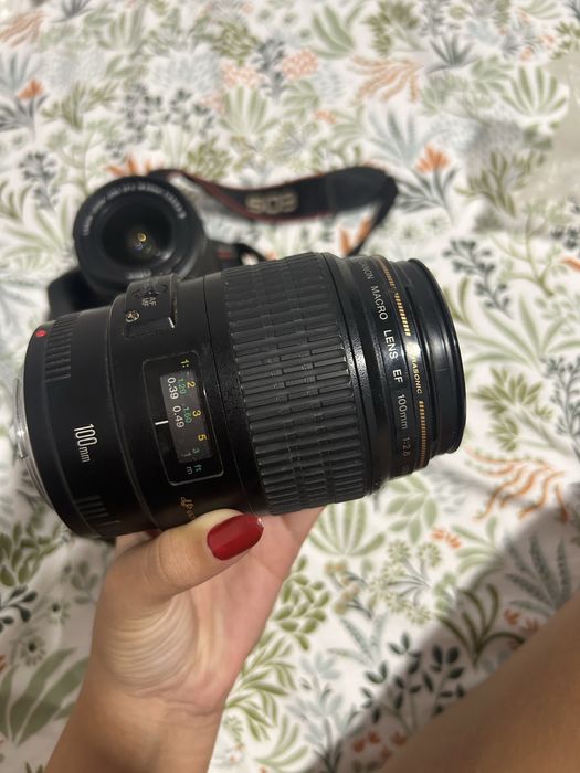 Canon EOS Rebel T6 Lente 18-55mm Lente Macro 100mm f/2.8