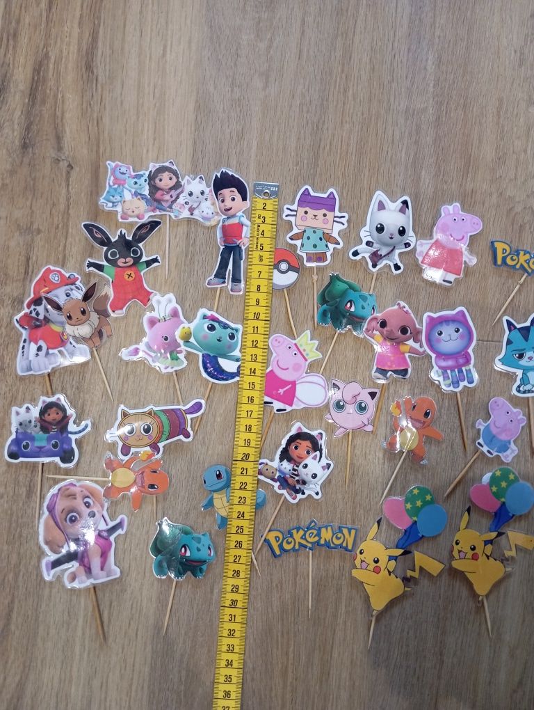 Zestaw bajkowych topperów urodziny Gabi Pokemon Bing
