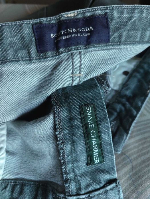 Джинсы Scotch&Soda Skim jeans Дания w32 stretch green grey.