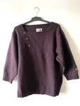 The North Face czekoladowy welniany sweter guziki