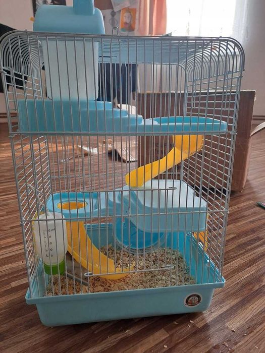 Klatka dla chomika myszy szczura gryzoni małych zwierząd domek zestaw