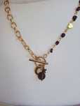 Naszyjnik handmade z naturalnych kamieni granat hematyt