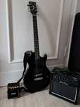 Gitara elektryczna Harley Benton SC-200 BK z piecykiem