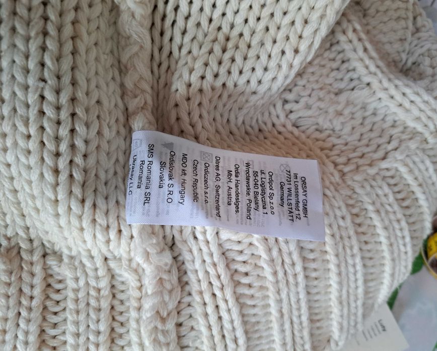 Sukienka , tunika z golfem z dzianiny , rozmiar L