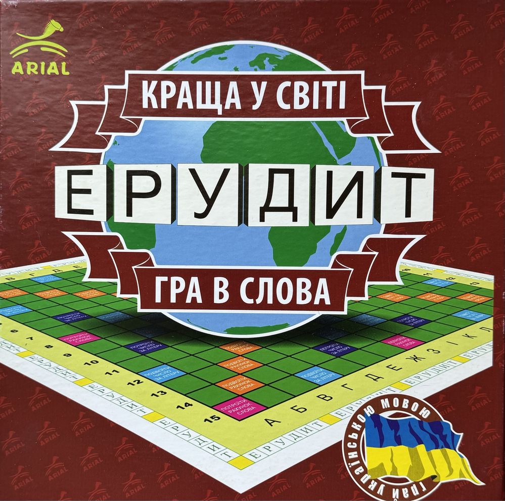 Настільна гра Arial Ерудит, на українській мові, від 7 років