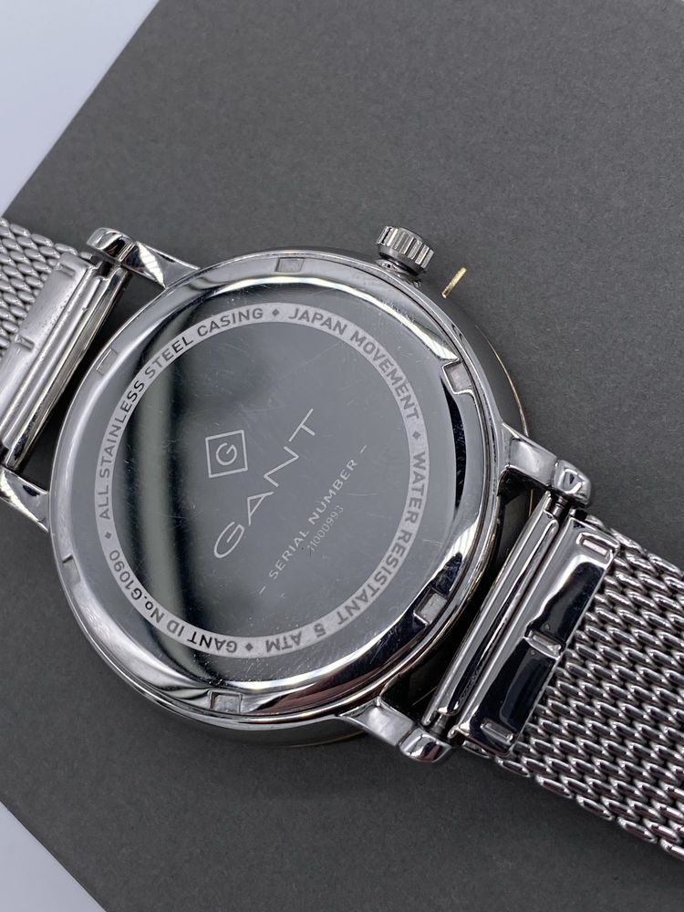 Zegarek męski Srebrny  Gant Naples G1090 klasyczny na bransolecie