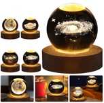 Lâmpada de Cristal com Gravação Do espaço Abajur 3D NOVO ENVIO GRÁTIS