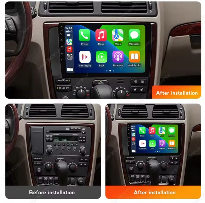 Rádio Android Volvo 2000-09 Xc70 V70 S60 CARPLAY GPS WIFI 2/32GB BT
