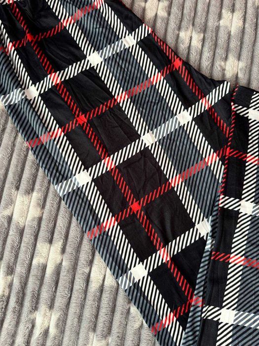 Женские домашние штаны для дома в клетку красные пижамные жіночі штани