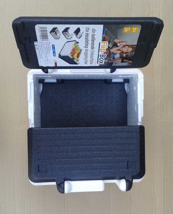 POJEMNIK termoizolacyjny ze styropianu na zakupy piknik podróż SKŁADAN