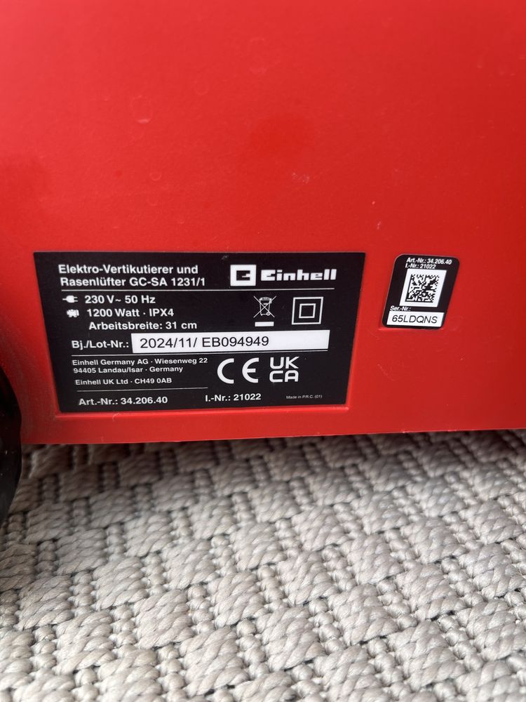 Powystawowy Aerator/wertykulator Einhell