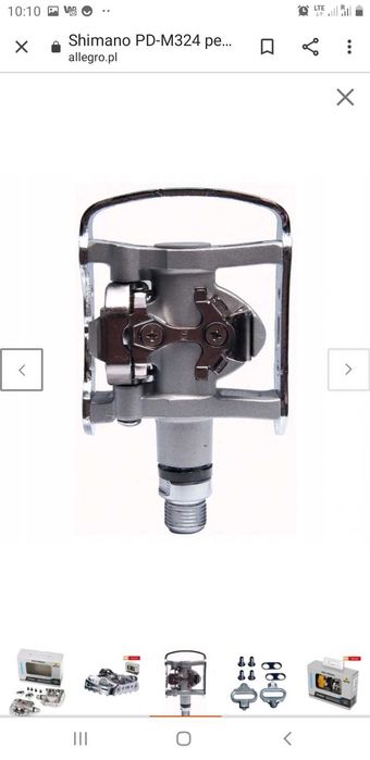 Shimano PD-M324 pedały zatrzaskowe/platforma trekking srebrne