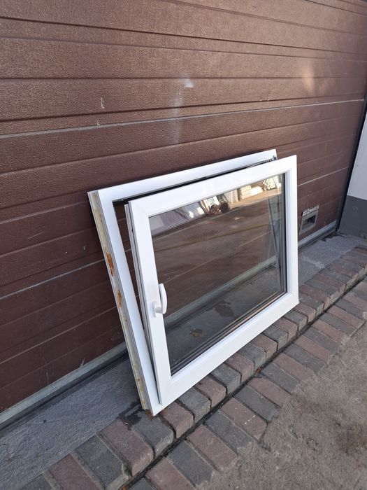 Okna poziome 115x89 pcv plastikowe białe okno używane DOWÓZ CAŁY KRAJ