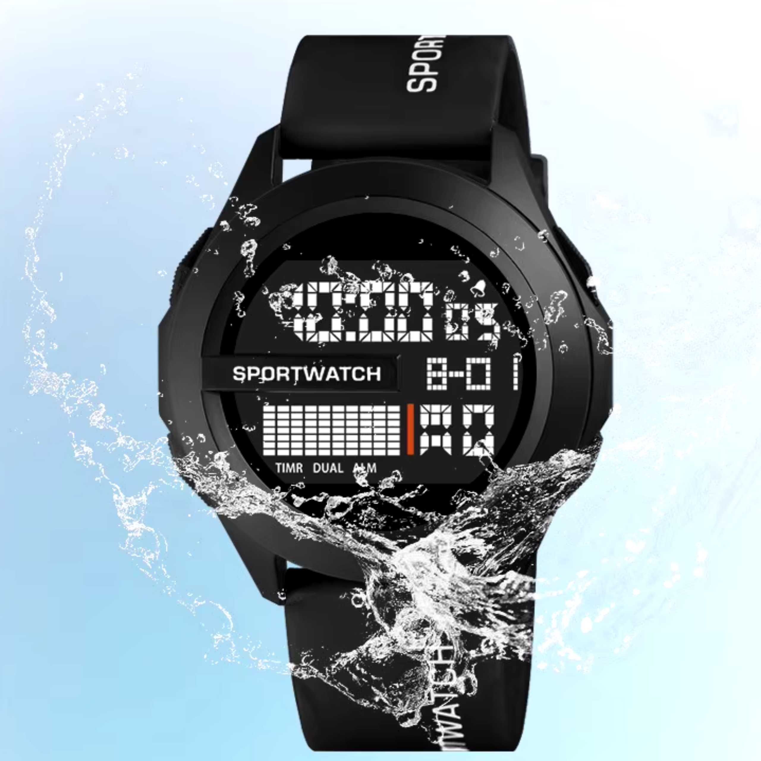 ZEGAREK Męski Sportowy LED SMARTWATCH Wielofunkcyjny Elektroniczny