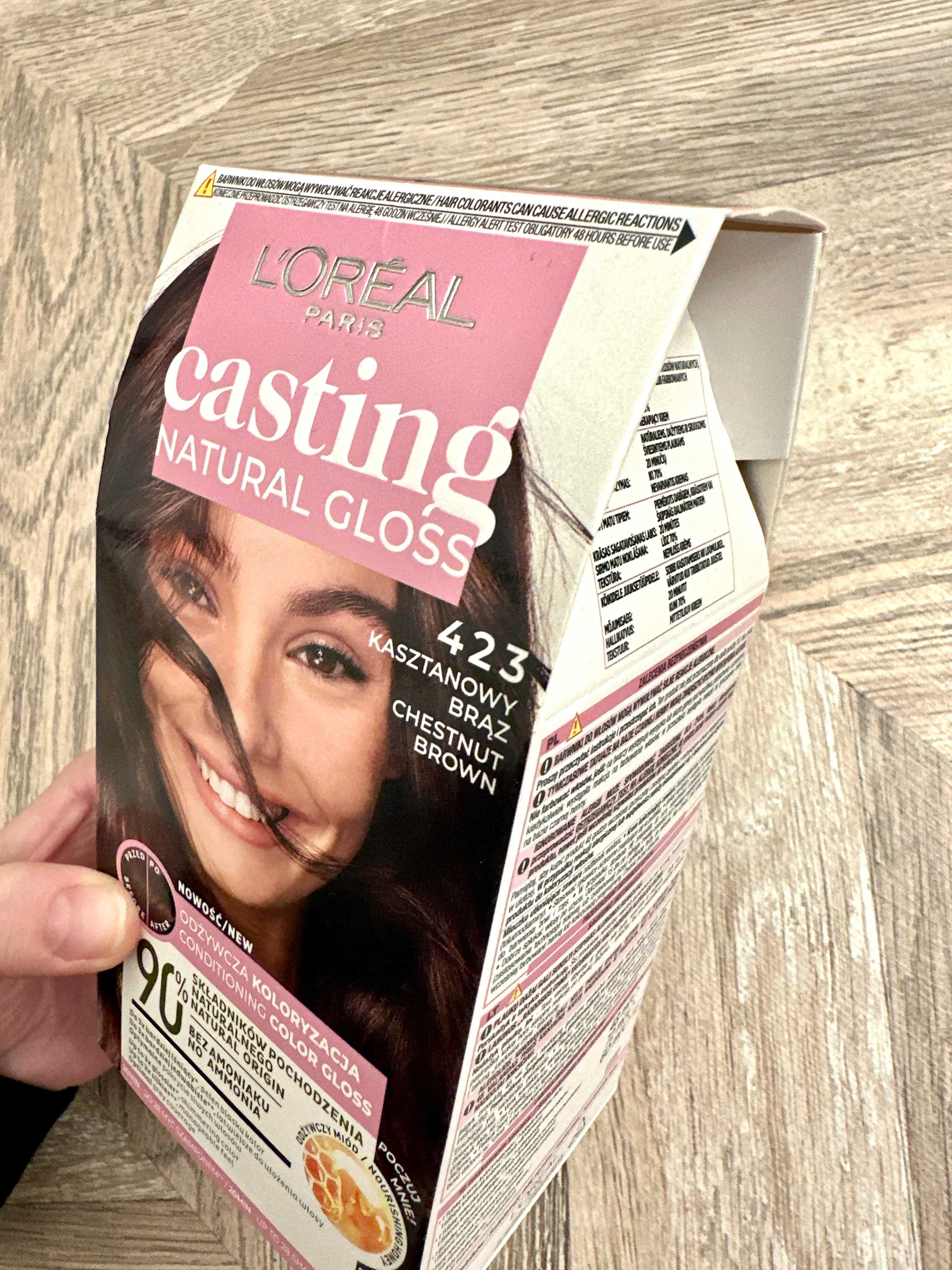 L'ORÉAL Casting natural gloss farba do włosów 423 kasztanowy brąz