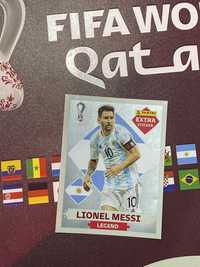 Carta de lionel messi prata da cadreneta do qatar