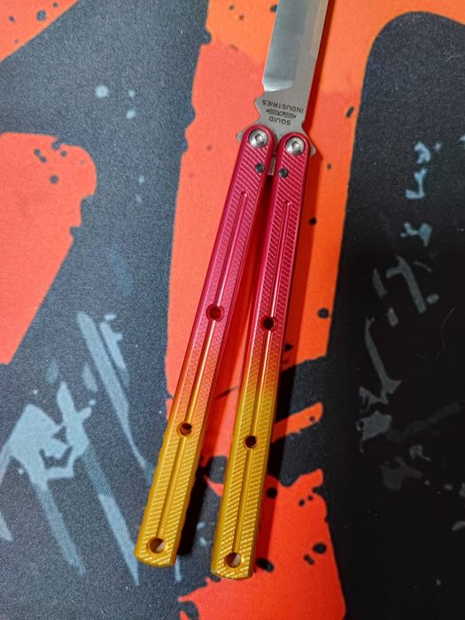 Балисонг кастом Armed Shark х BaliPlus / Танто клинок / Эксклюзив