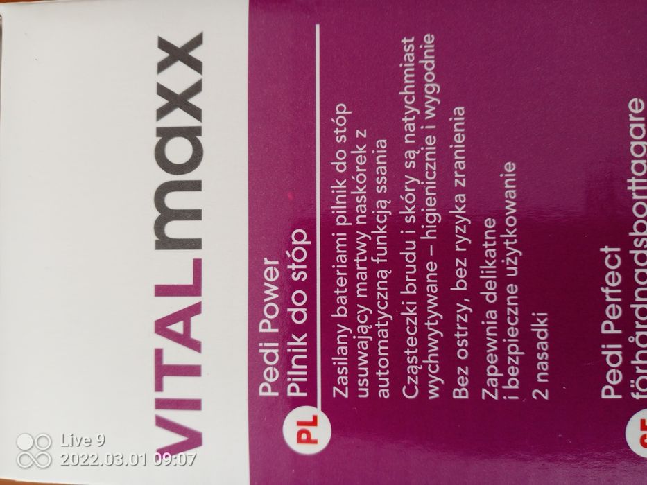 Elektryczny pilnik do stóp Vitalmaxx