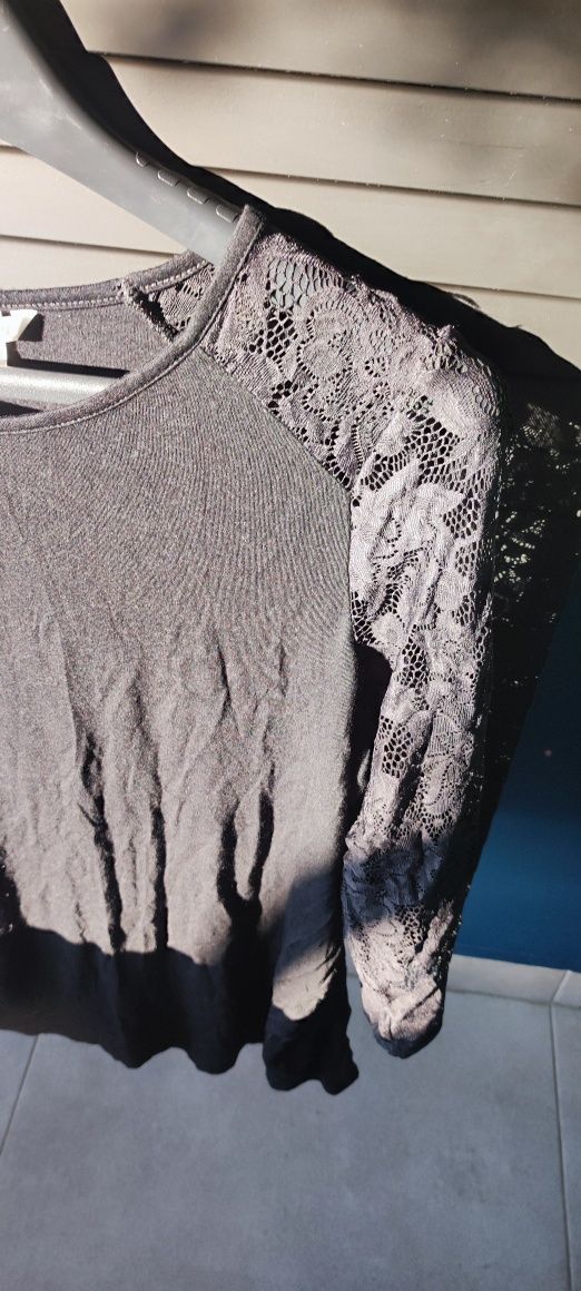 Nowa bluzeczka z H&M mama czarna z koronką