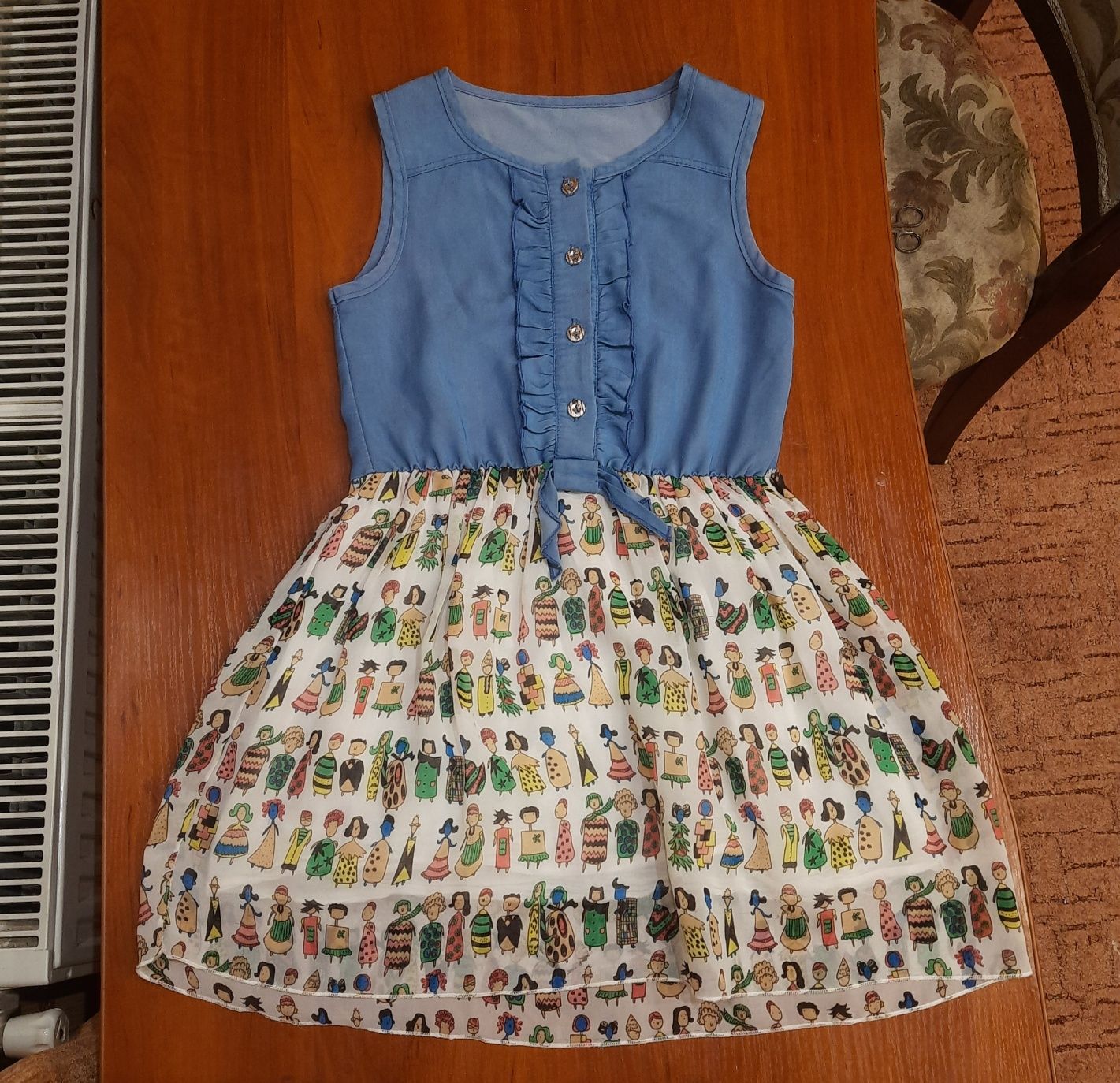 Літнє дитяче плаття на 8-11 років