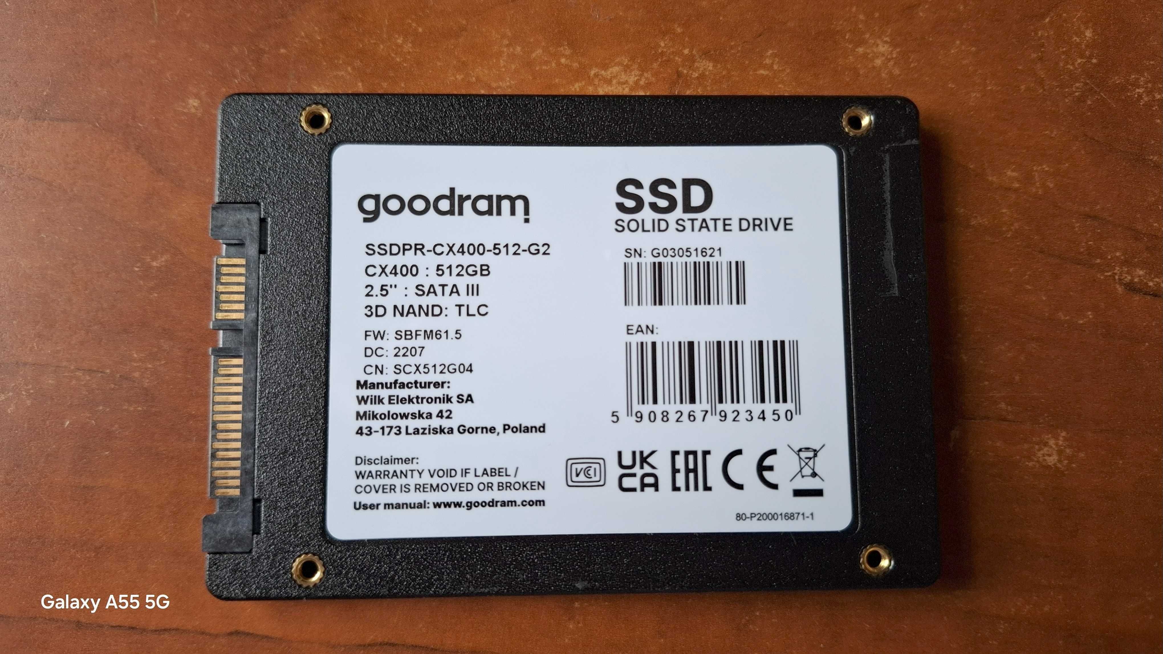Dysk SSD Goodram CX400 512 GB SATA III 2,5"