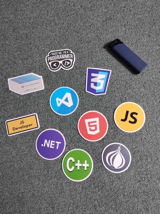 Naklejki laptop | informatyka | komputery | programowanie | wlepy NOWE