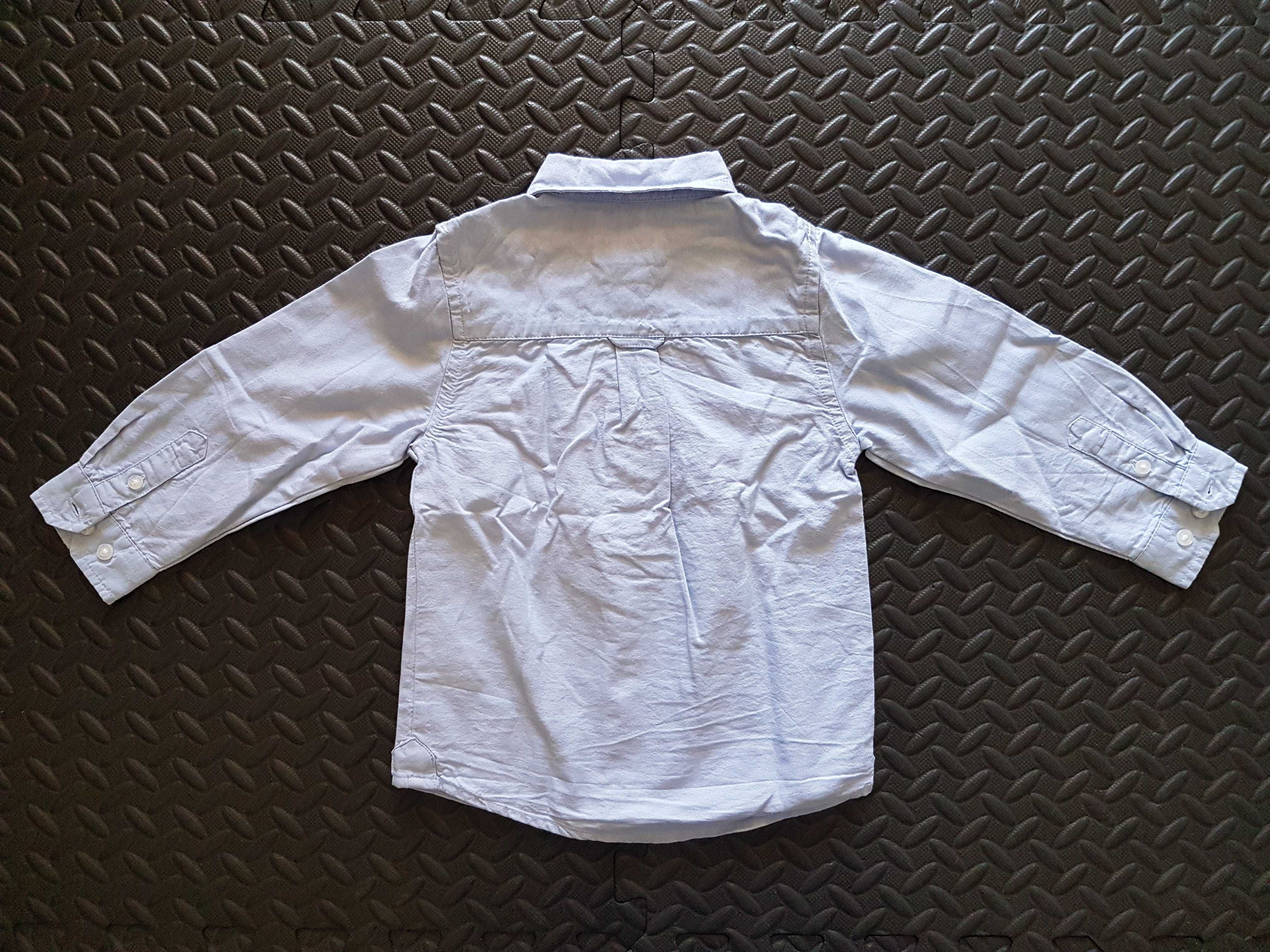 Camisa de algodão bebé menino, azul claro, 18 meses