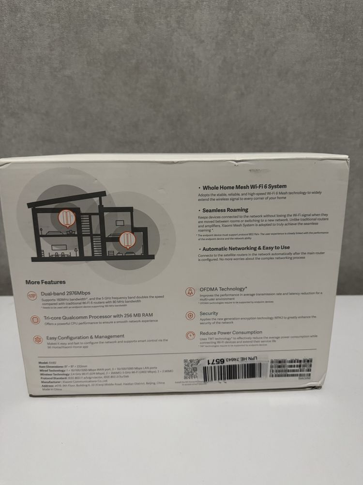 Wi-Fi Mesh система Xiaomi Mesh System AX3000 2-pack