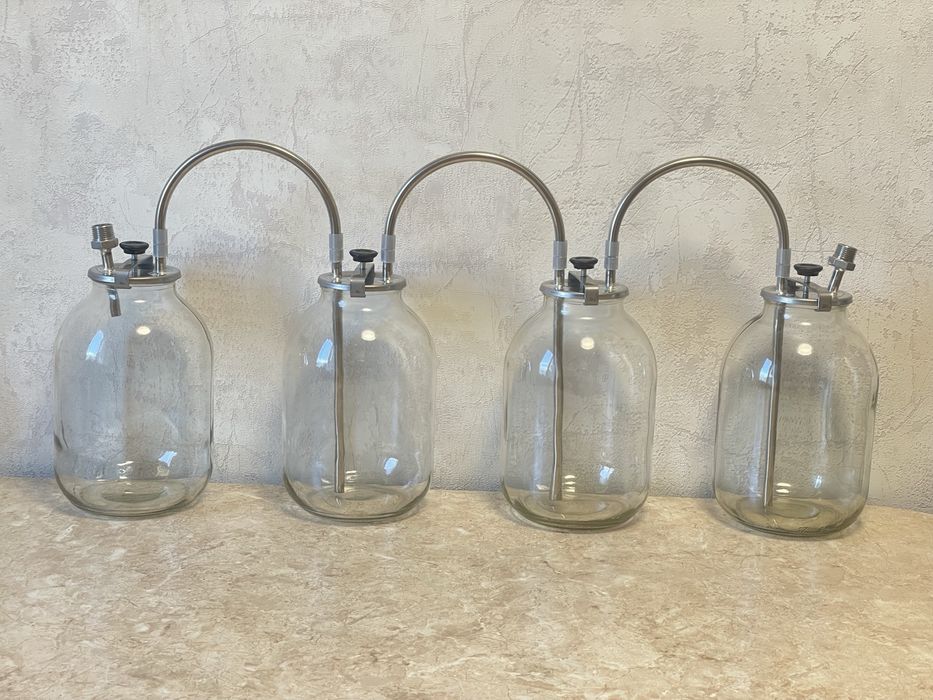 Сухопарники и барботёры. Для дистилляции. Трубки на крышке 10-12-14-16