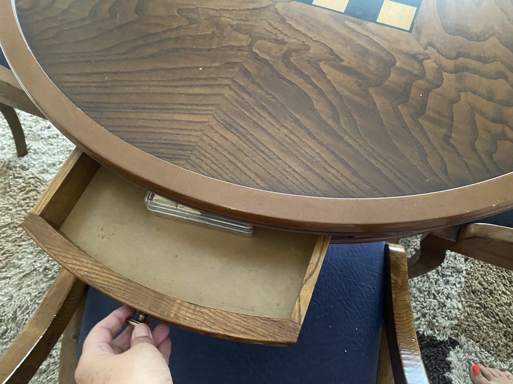 Mesa de jogo, com duplo tampo