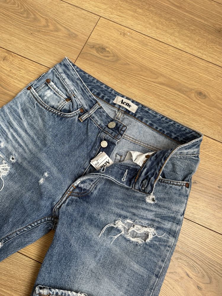 Acne Studios Jeansy gruby denim prosta nogawka
