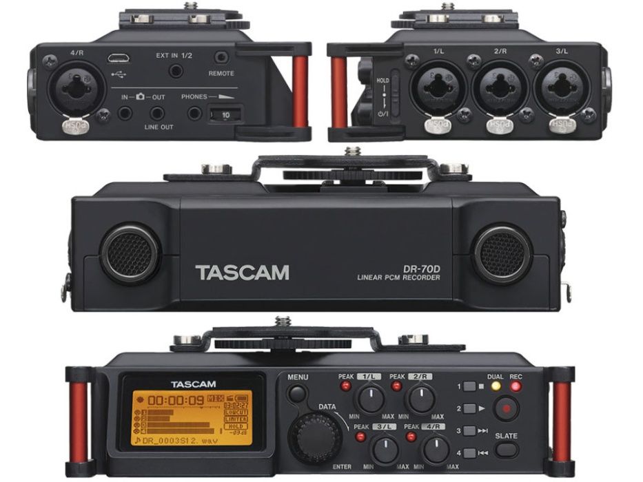 Рекордеры Tascam DR 1, DR-08, DR 40, DR100, DR60D mk2, DR-70D, DR 680
