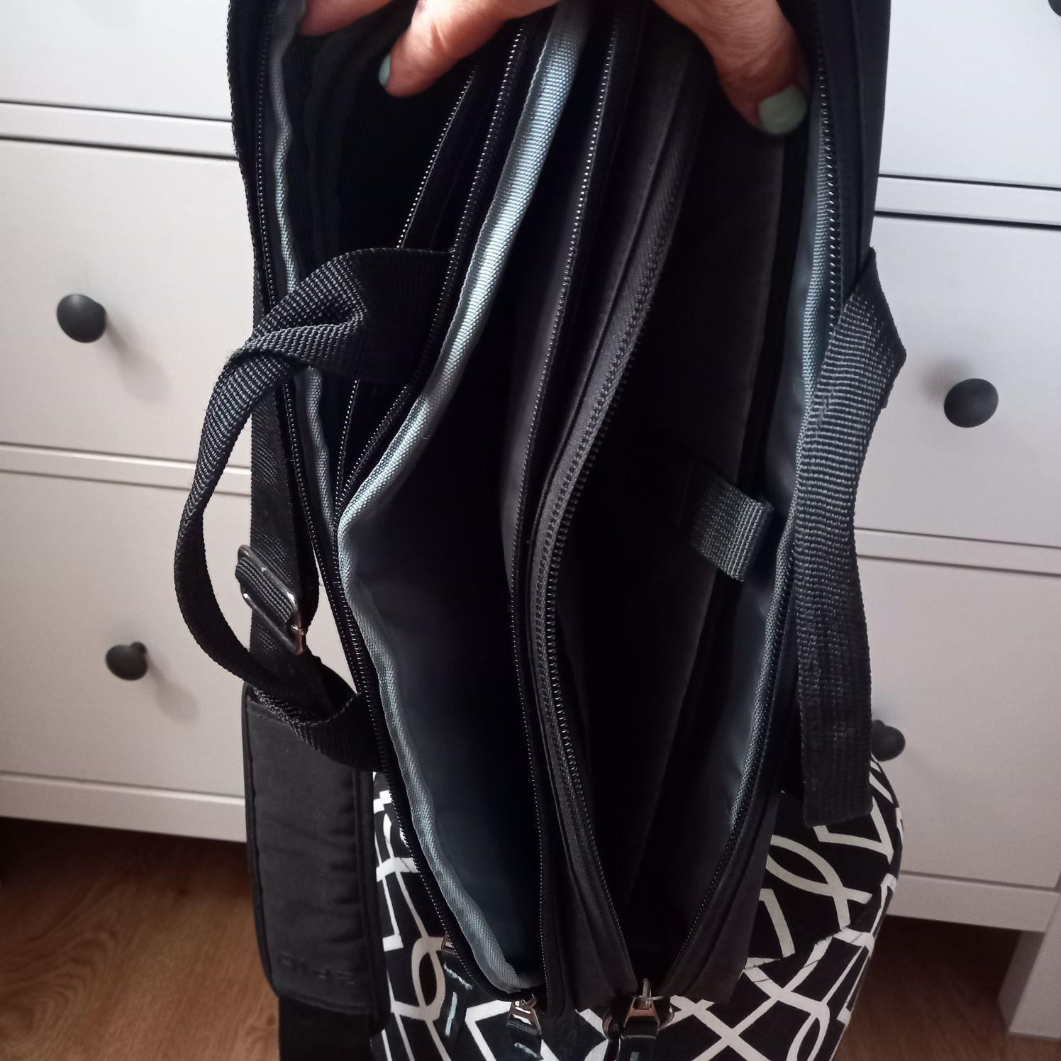 Torba do pracy na laptop dokumenty na pasku