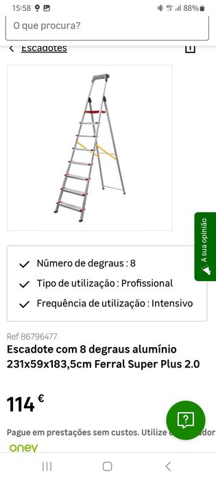 Escadote de 8 degraus