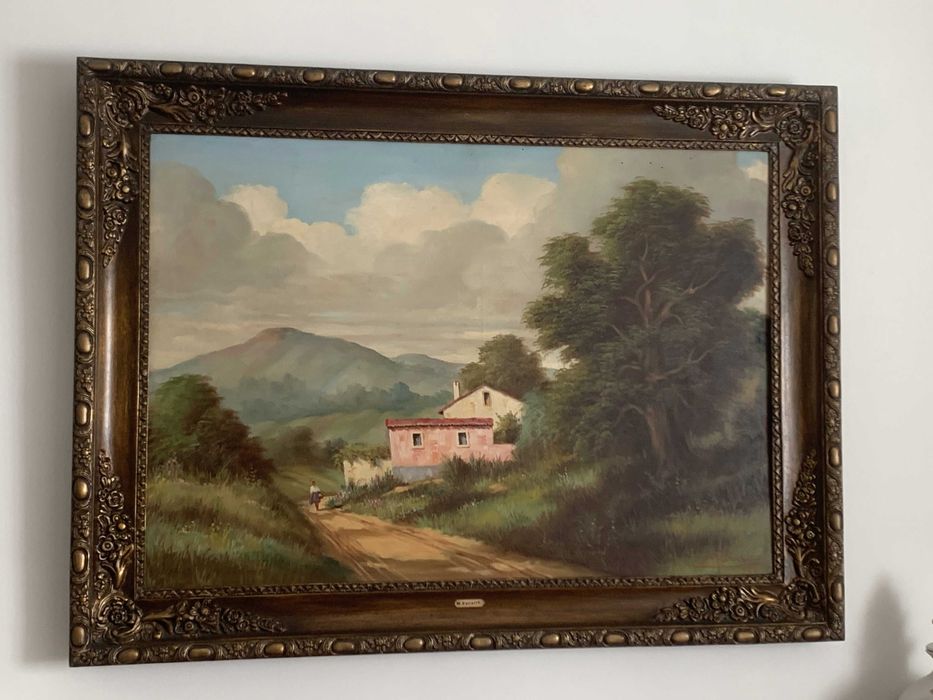 Paisagem rural, Óleo sobre tela