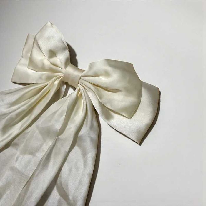 Kokardka kokarda ozdoba do włosów ecru