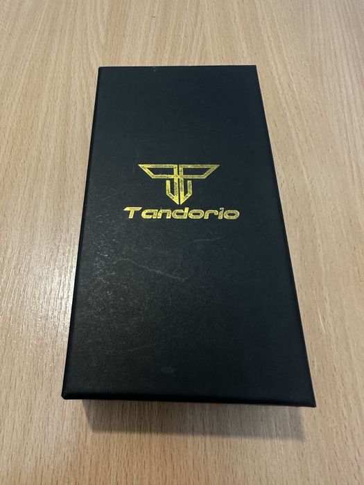 Zegarek Tandorio Automatic srebrna tarcza skórzany pasek